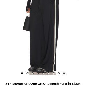 FP Movement by Free People Black Mesh Wide Leg Pants